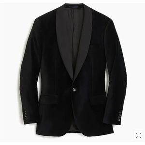 J. Crew Ludlow satin shawl-collar velvet blazer - Black - K1528 - 36R - NWT